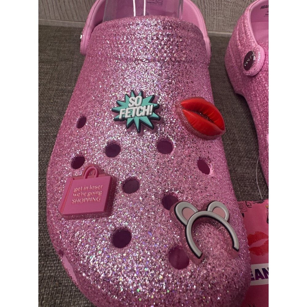 RESERVED for glitterqueen1901 Bundle of 4 Crocs Mean Girls Pink Glitter Clogs - Picture 7 of 13